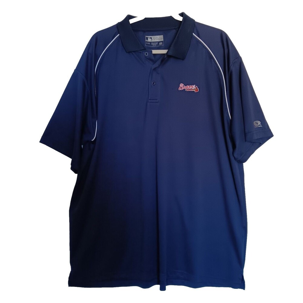 Atlanta Braves Genuine Merchandise Sz 2XL Navy Blue Shirt w/Embroidery